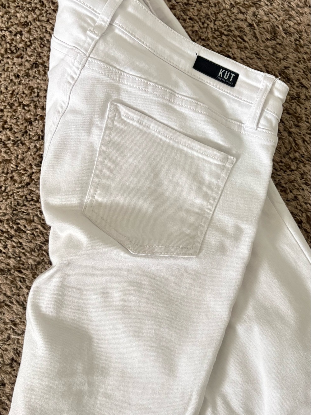 Kut from the Kloth White Straight Crop Jeans - Picture 3 of 3